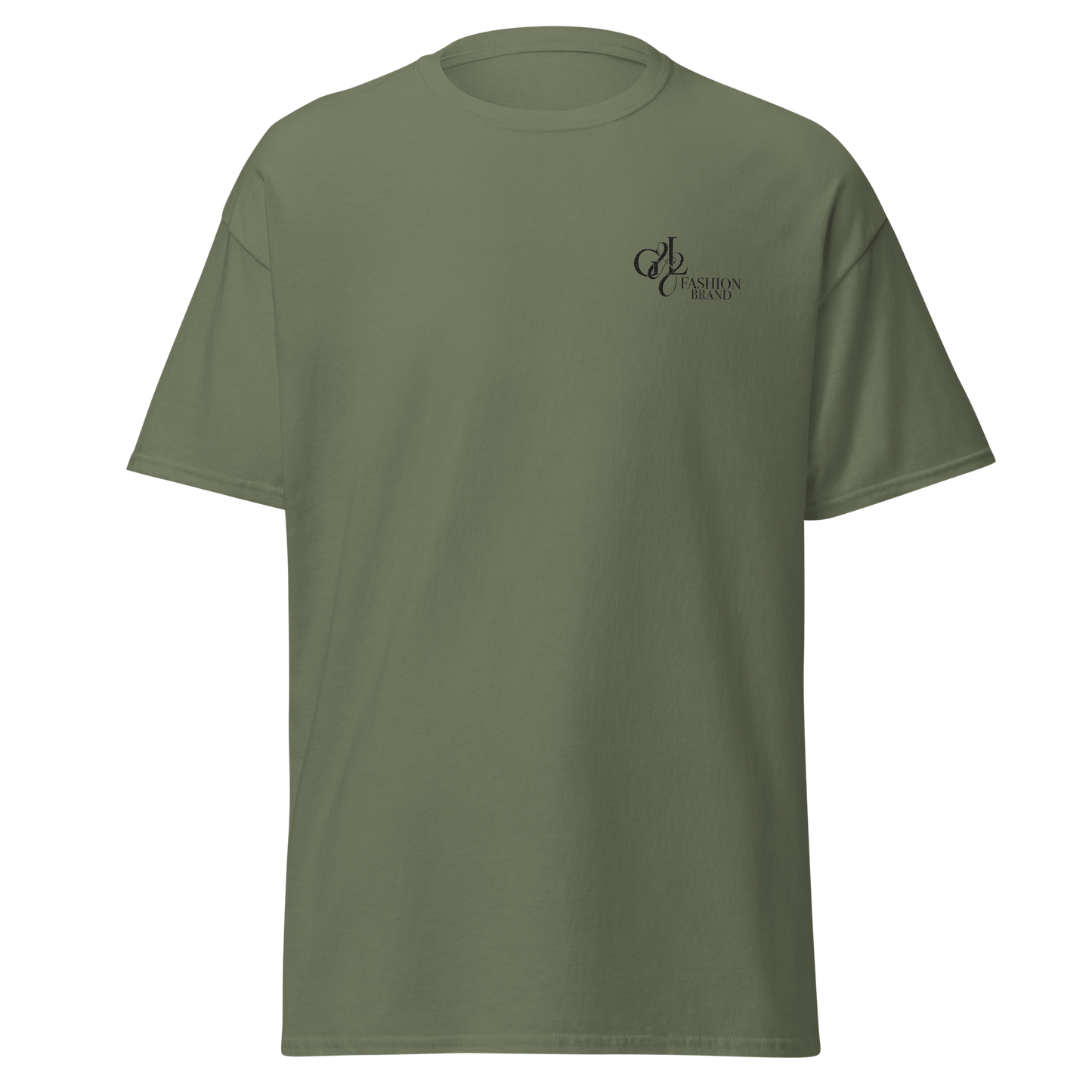 Explore your casual style with G&L Fashion Brand’s military green T-shirt, featuring an embroidered logo. Crafted for comfort and durability, this versatile piece adds a touch of rugged elegance to your wardrobe. Embrace the distinctive appeal of G&L Fashion Brand.