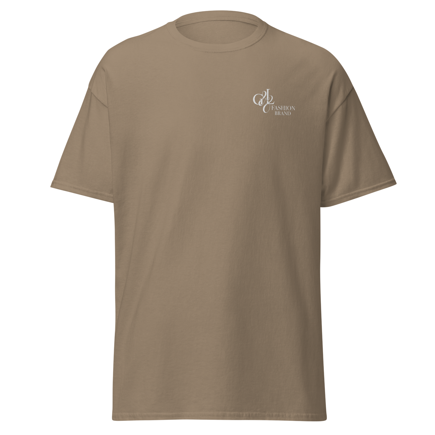 Explore G&L Fashion Brand’s brown embroidered T-shirt. Combining comfort and style, this piece features elegant embroidery for a refined touch. Embrace the timeless appeal of G&L Fashion Brand.