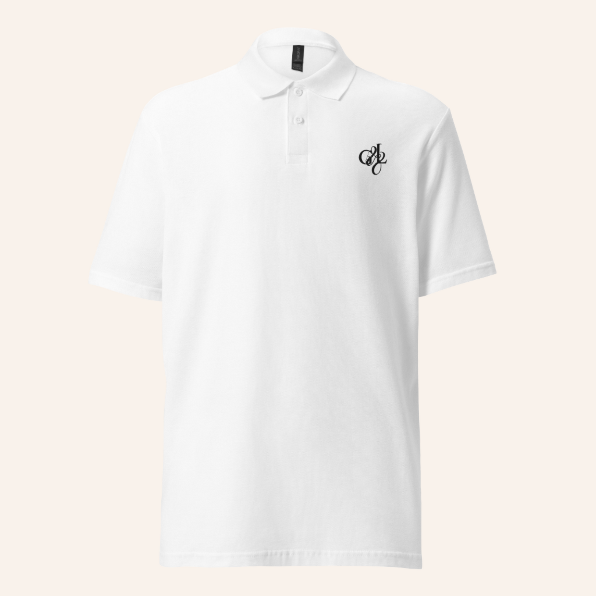 Introducing our White Polo T-shirt with a sleek black G&L logo. This classic combination of colors exudes timeless elegance and sophistication. Perfect for any occasion, whether it's a casual outing or a semi-formal event, elevate your style with G&L Fashion Brand.